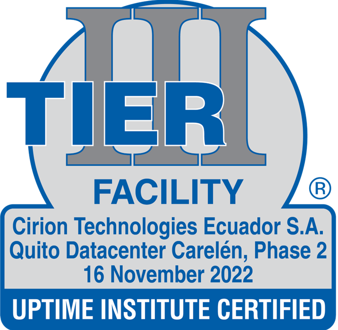 Cirion Technologies recibió nueva certificación Tier III del Uptime Institute para su Data Center en Ecuador